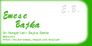 emese bajka business card